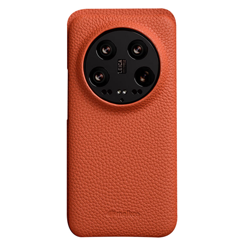 MELKCO Cellphone Case for Xiaomi 14 Ultra , Genuine Cow Leather Coated PC Incomplete Back Cover MELKCO Cellphone Case for Xiaomi 14 Ultra , Genuine Cow Leather Coated PC Incomplete Back Cover